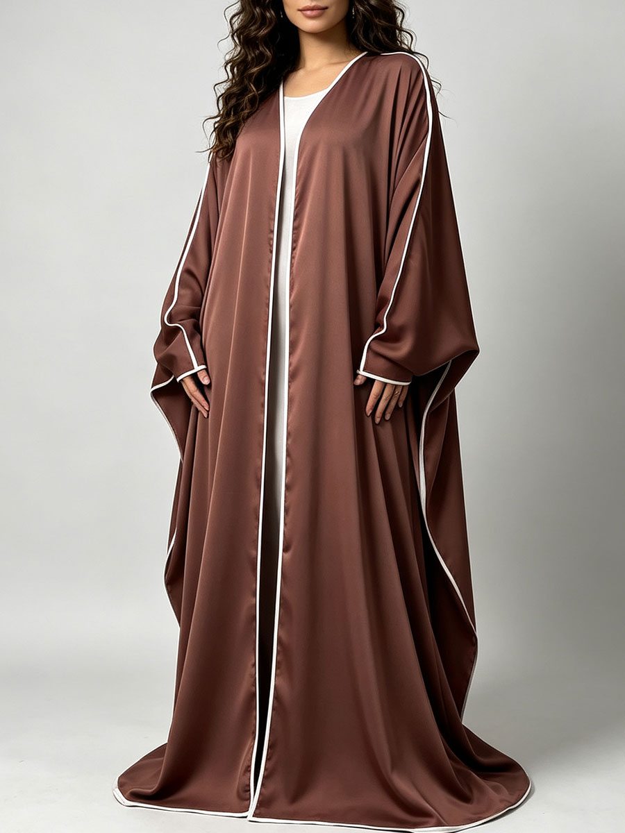 Elegant Satin Abaya Kimono for - Luxury Lifestyle Women recension och pris